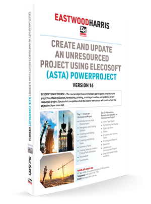 Create and Update an Unresourced Project using Elecosoft (Asta) Powerproject Version 16 Create and Update an Unresourced Project using Elecosoft (Asta) Powerproject Version 16